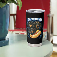Dog Meme Tumbler Cup Funny Dachshund Dog In A Hot Dog Costume