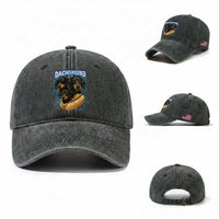Dog Meme Washed Cotton Baseball Cap Funny Dachshund Dog In A Hot Dog Costume