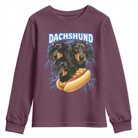 Dog Meme Youth Sweatshirt Funny Dachshund Dog In A Hot Dog Costume - Wonder Print Shop