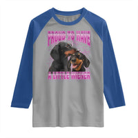 Funny Dachshund Dog Meme Raglan Shirt Proud To Have A Little Wiener - Wonder Print Shop