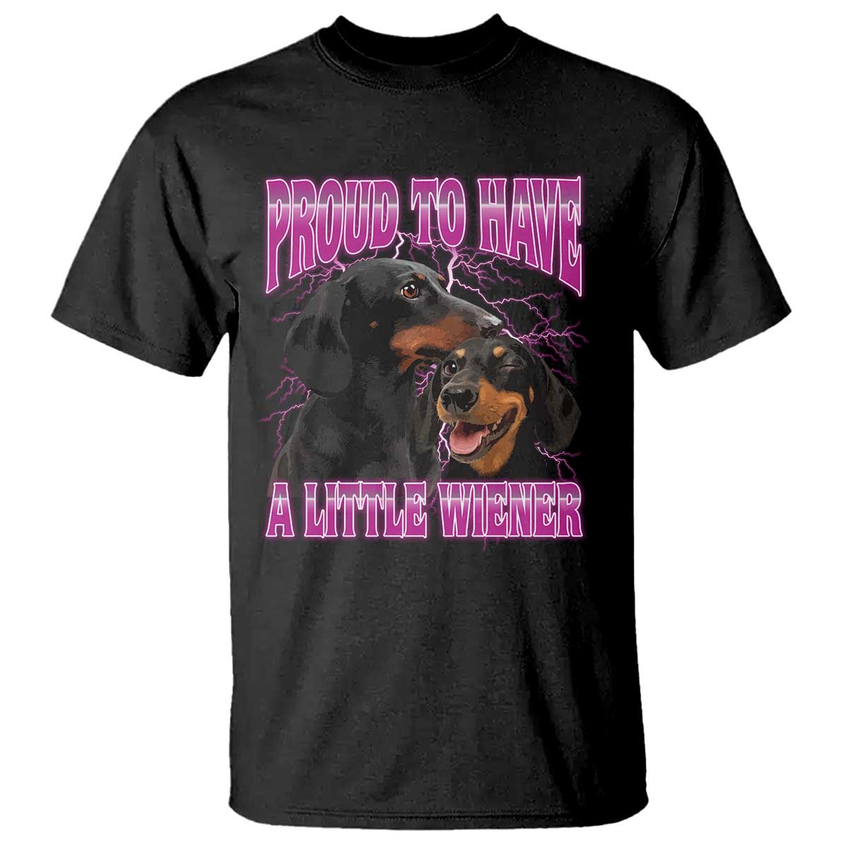 Funny Dachshund Dog Meme T Shirt Proud To Have A Little Wiener - Wonder Print Shop