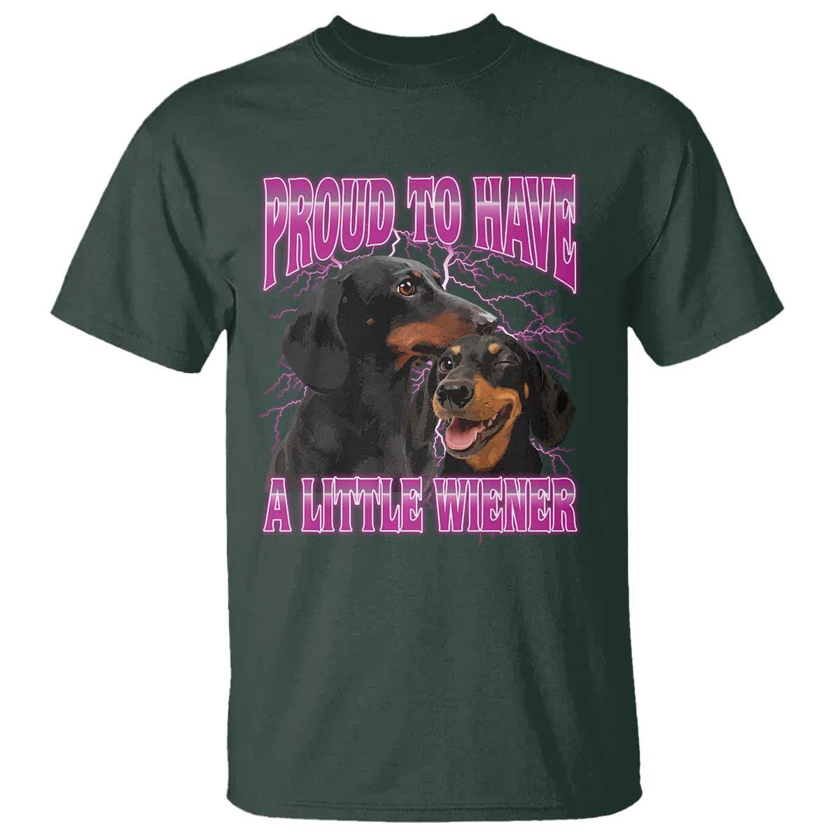 Funny Dachshund Dog Meme T Shirt Proud To Have A Little Wiener - Wonder Print Shop