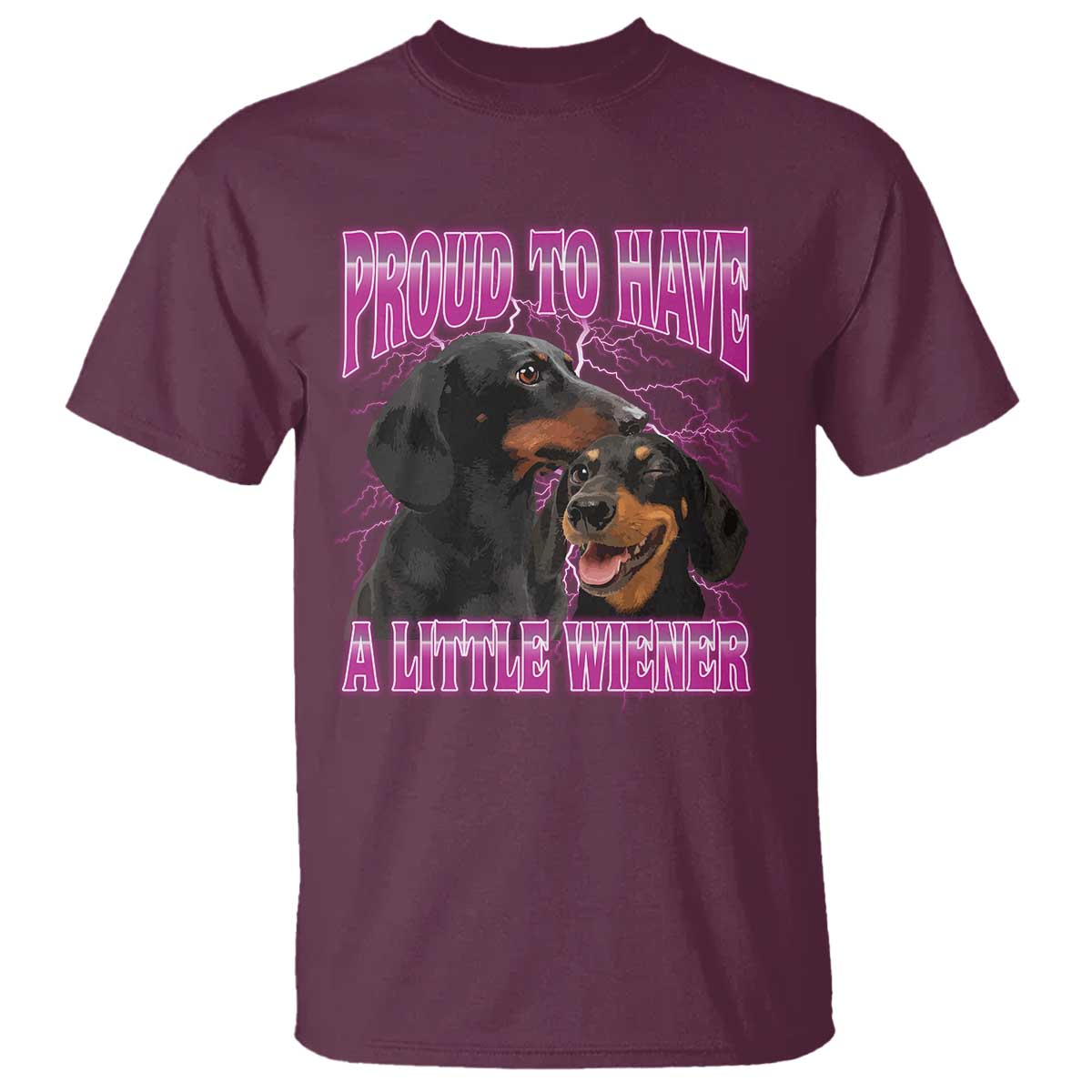 Funny Dachshund Dog Meme T Shirt Proud To Have A Little Wiener - Wonder Print Shop