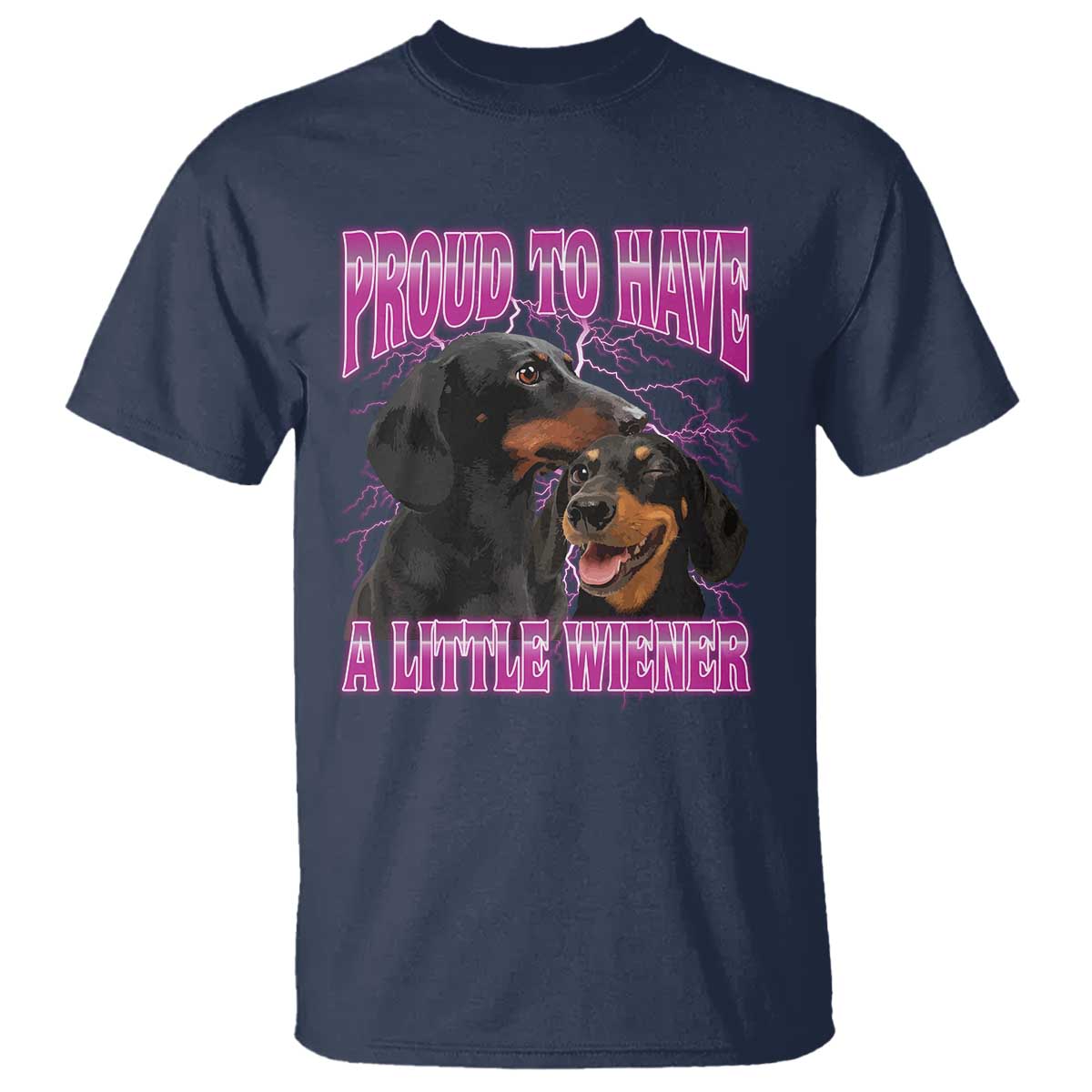 Funny Dachshund Dog Meme T Shirt Proud To Have A Little Wiener - Wonder Print Shop