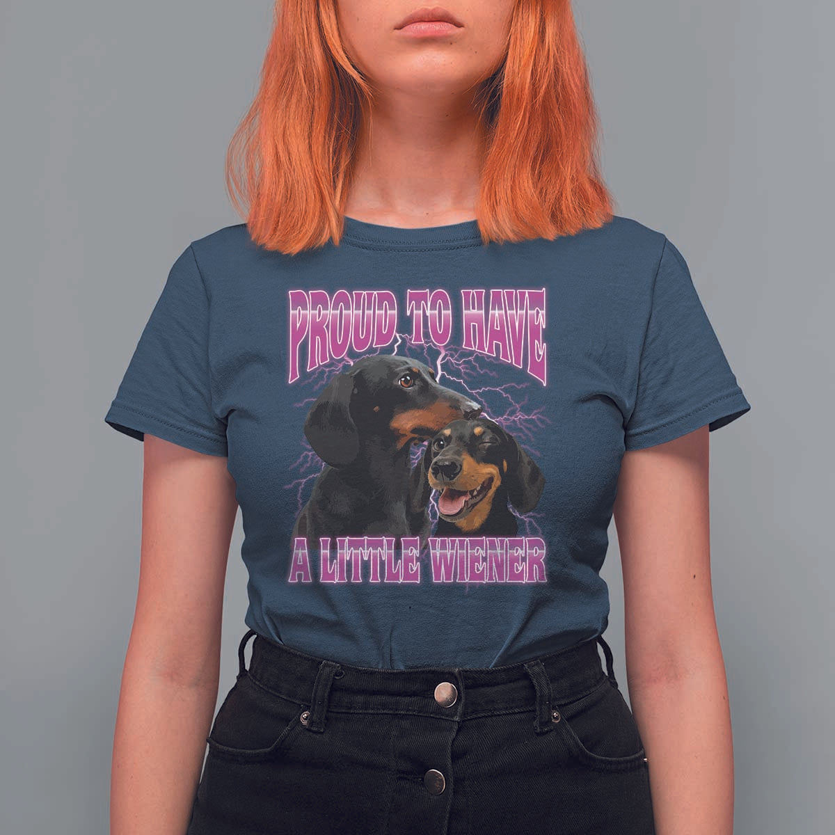 Funny Dachshund Dog Meme T Shirt For Women Proud To Have A Little Wiener - Wonder Print Shop