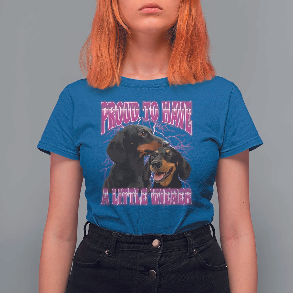 Funny Dachshund Dog Meme T Shirt For Women Proud To Have A Little Wiener - Wonder Print Shop