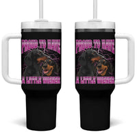 Funny Dachshund Dog Meme Tumbler With Handle Proud To Have A Little Wiener