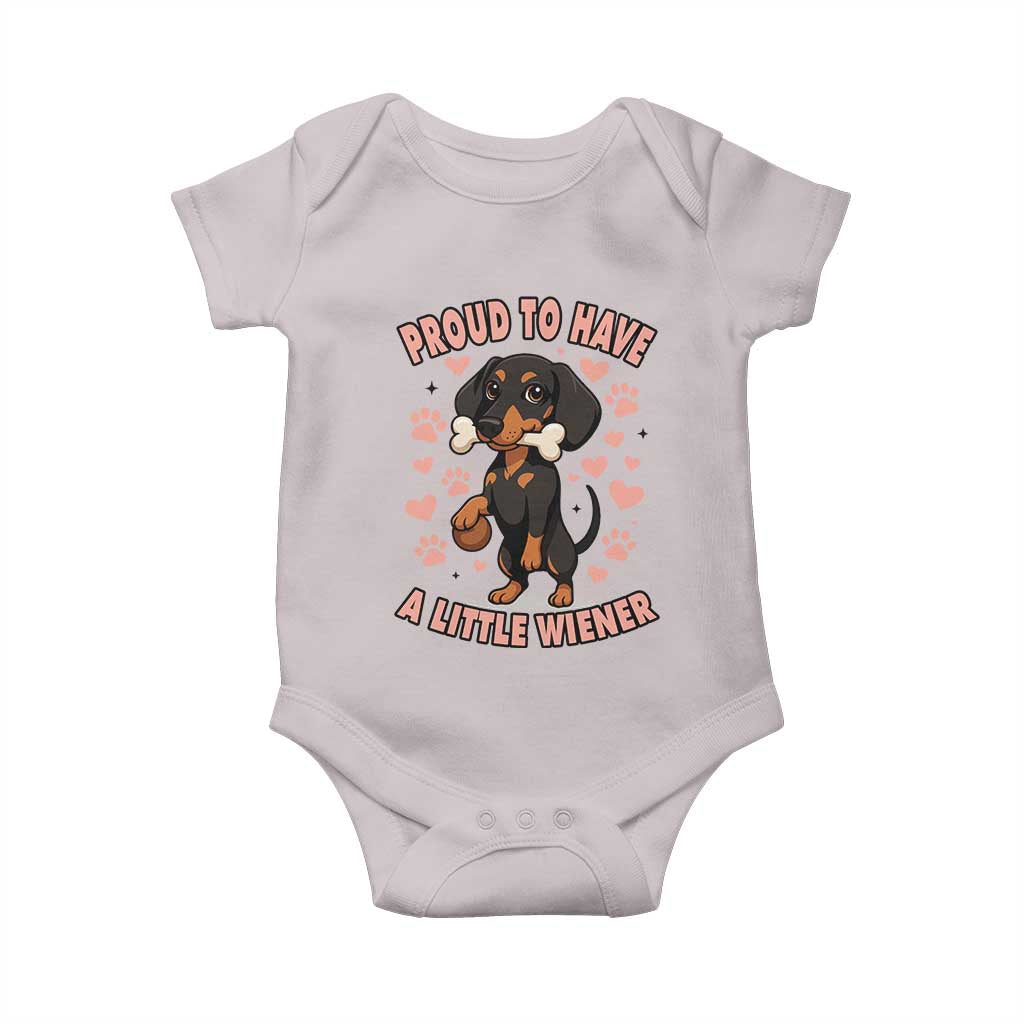 Dachshund Dog Lover Baby Onesie Proud To Have A Little Wiener - Wonder Print Shop