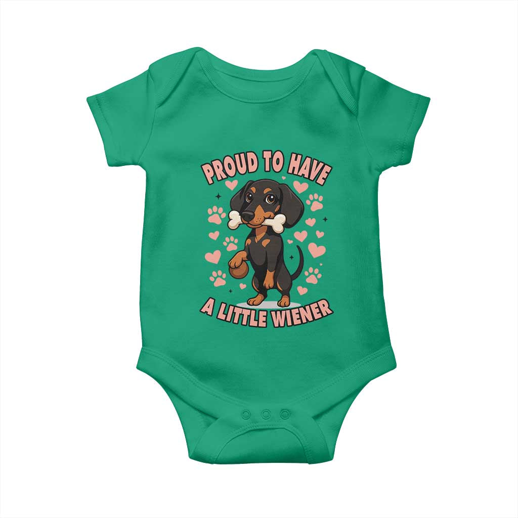 Dachshund Dog Lover Baby Onesie Proud To Have A Little Wiener - Wonder Print Shop