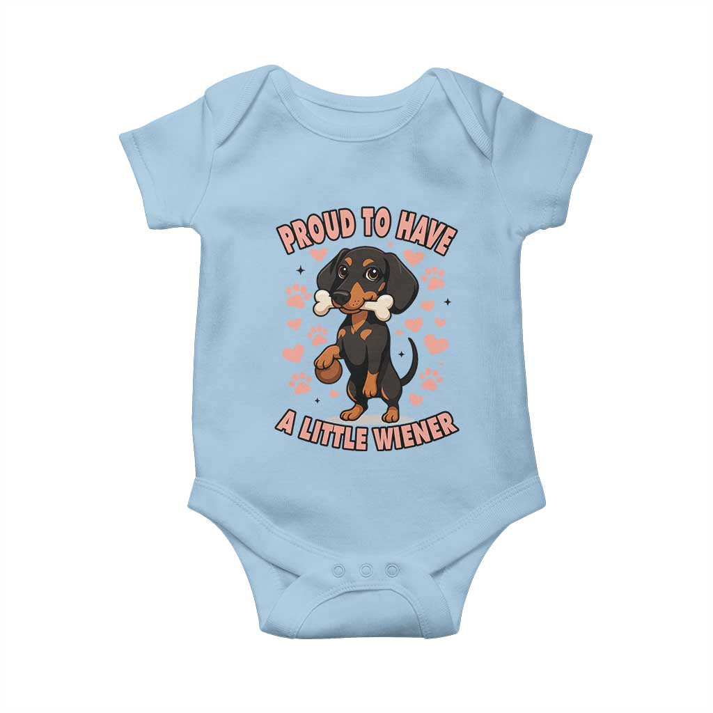 Dachshund Dog Lover Baby Onesie Proud To Have A Little Wiener - Wonder Print Shop