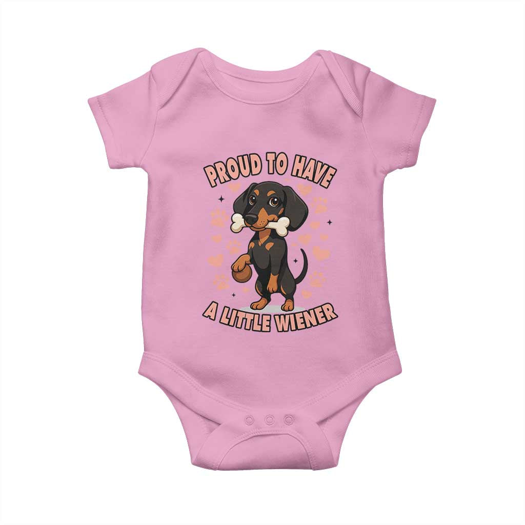 Dachshund Dog Lover Baby Onesie Proud To Have A Little Wiener - Wonder Print Shop