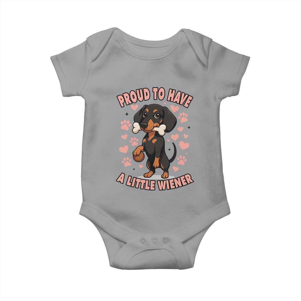Dachshund Dog Lover Baby Onesie Proud To Have A Little Wiener - Wonder Print Shop