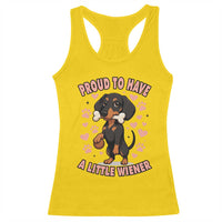 Dachshund Dog Lover Racerback Tank Top Proud To Have A Little Wiener - Wonder Print Shop