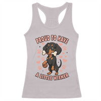Dachshund Dog Lover Racerback Tank Top Proud To Have A Little Wiener - Wonder Print Shop