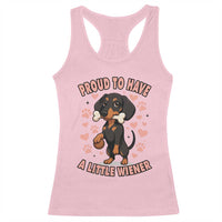 Dachshund Dog Lover Racerback Tank Top Proud To Have A Little Wiener - Wonder Print Shop