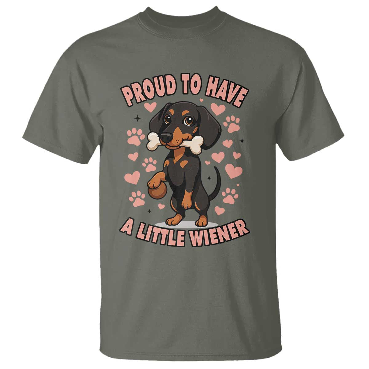 Dachshund Dog Lover T Shirt Proud To Have A Little Wiener - Wonder Print Shop