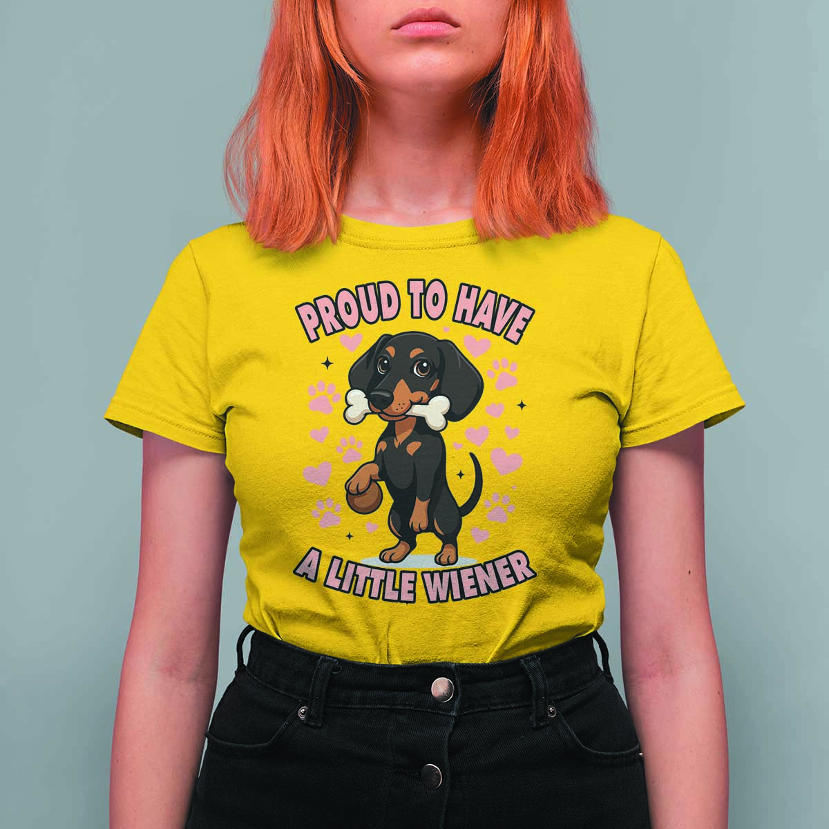 Dachshund Dog Lover T Shirt For Women Proud To Have A Little Wiener - Wonder Print Shop