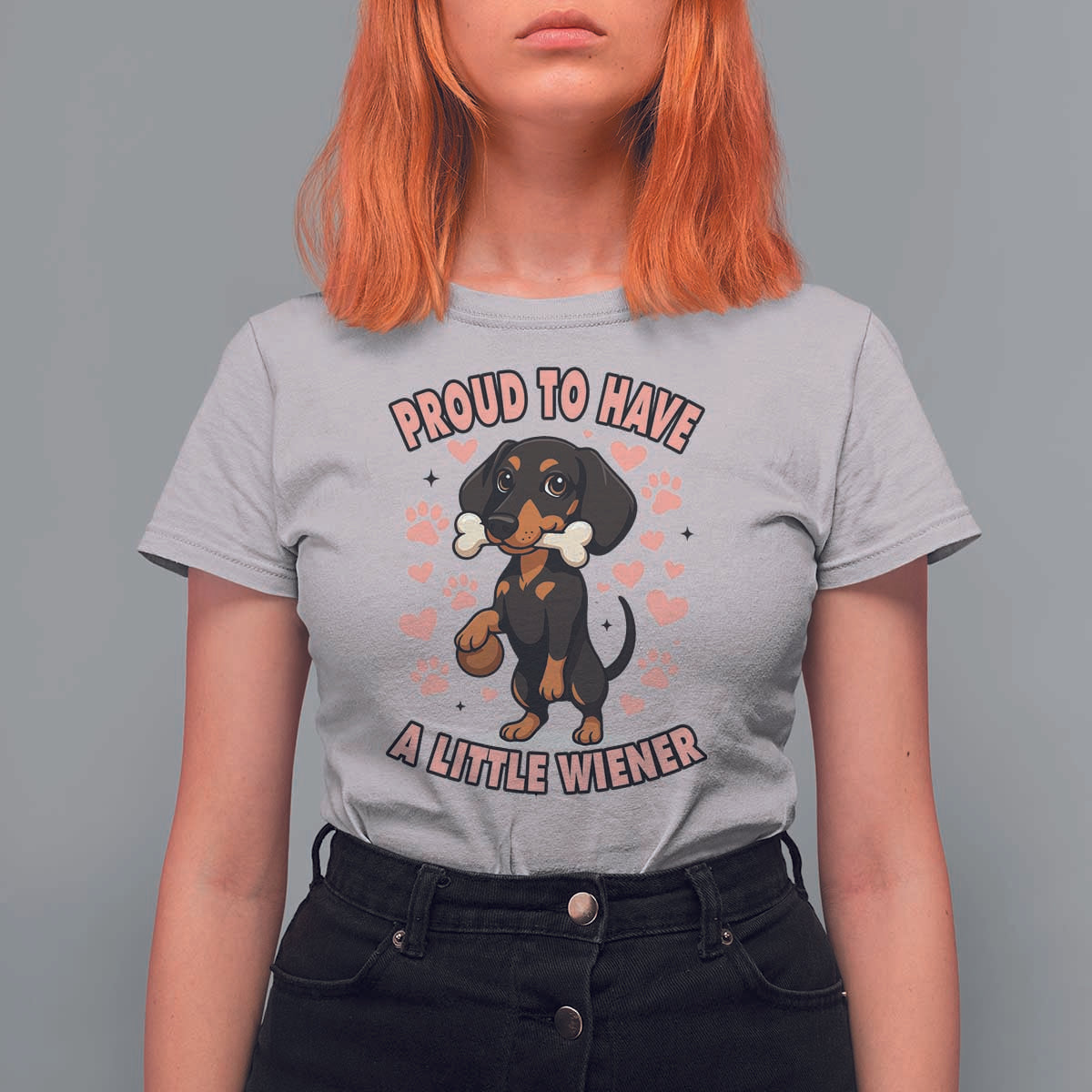 Dachshund Dog Lover T Shirt For Women Proud To Have A Little Wiener - Wonder Print Shop