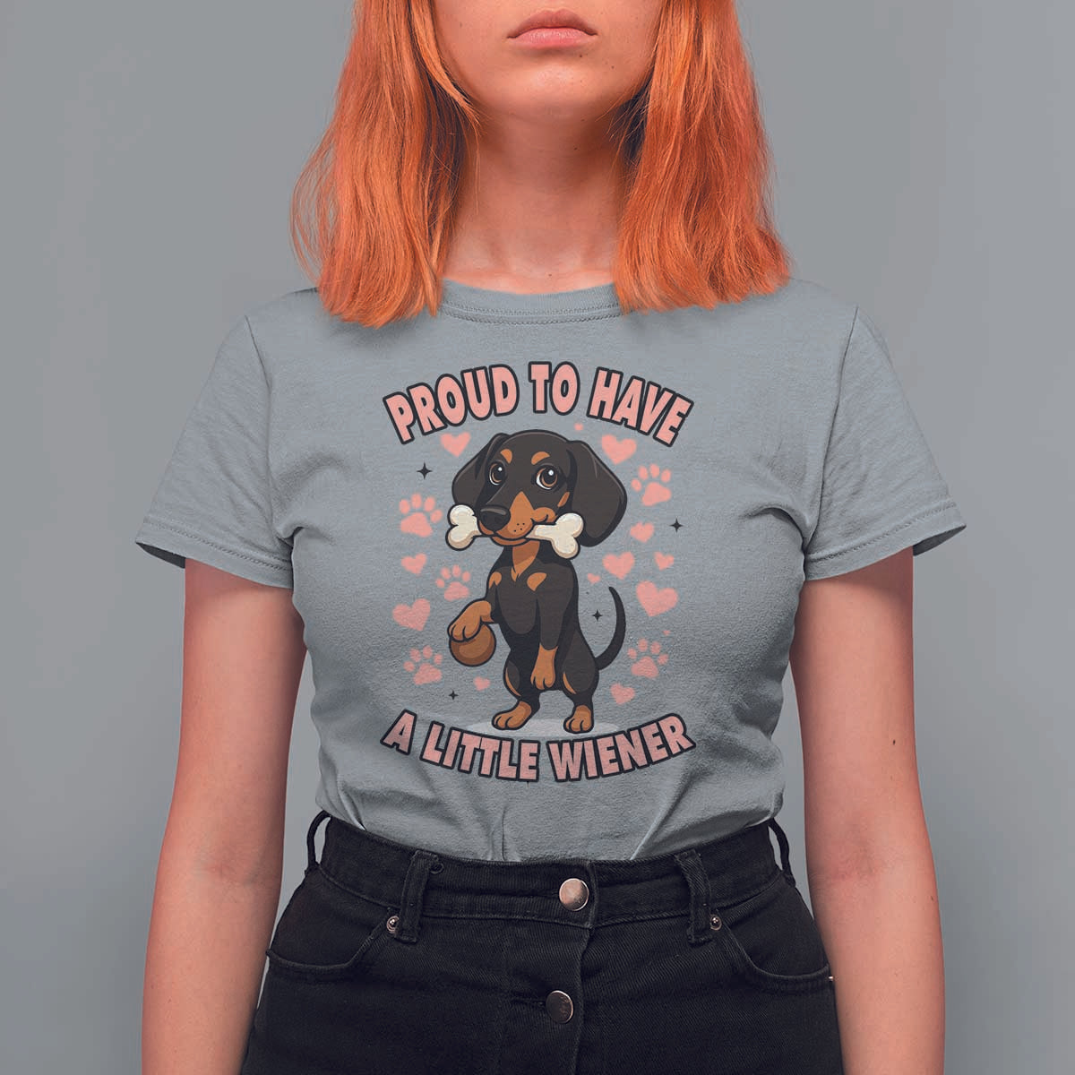 Dachshund Dog Lover T Shirt For Women Proud To Have A Little Wiener - Wonder Print Shop