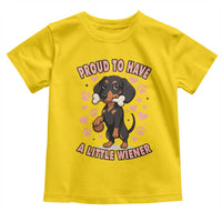 Dachshund Dog Lover Toddler T Shirt Proud To Have A Little Wiener - Wonder Print Shop