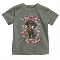 Dachshund Dog Lover Toddler T Shirt Proud To Have A Little Wiener - Wonder Print Shop