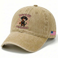 Dachshund Dog Lover Washed Cotton Baseball Cap Proud To Have A Little Wiener