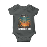 They Stole My Beer Baby Onesie Funny UFO Abducting Beer Mug Vintage Western Gift