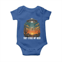 They Stole My Beer Baby Onesie Funny UFO Abducting Beer Mug Vintage Western Gift