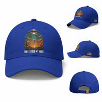 They Stole My Beer Baseball Cap Funny UFO Abducting Beer Mug Vintage Western Gift