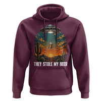 They Stole My Beer Hoodie Funny UFO Abducting Beer Mug Vintage Western Gift
