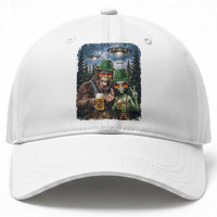 Funny Bigfoot Alien Oktoberfest Baseball Cap Selfie Beer Party German Lederhosen UFO Gift