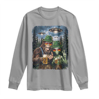 Funny Bigfoot Alien Oktoberfest Long Sleeve Shirt Selfie Beer Party German Lederhosen UFO Gift