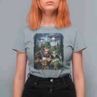 Funny Bigfoot Alien Oktoberfest T Shirt For Women Selfie Beer Party German Lederhosen UFO Gift