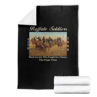 Buffalo Soldiers Black Cavalry 1866 Throw Blanket African American Military History Black History Gift