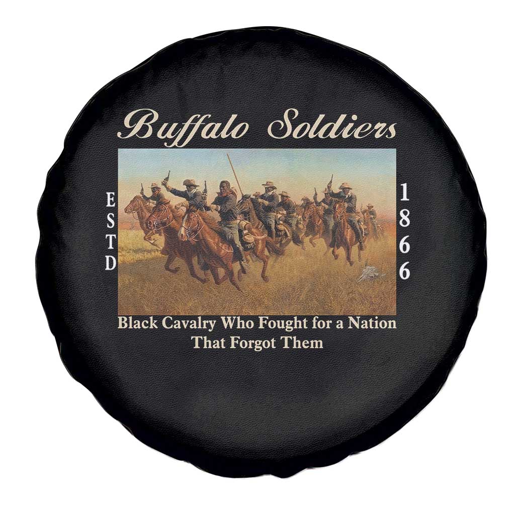 Buffalo Soldiers Black Cavalry 1866 Spare Tire Cover African American Military History Black History Gift