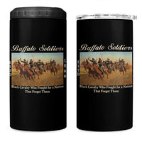 Buffalo Soldiers Black Cavalry 1866 4 in 1 Can Cooler Tumbler African American Military History Black History Gift