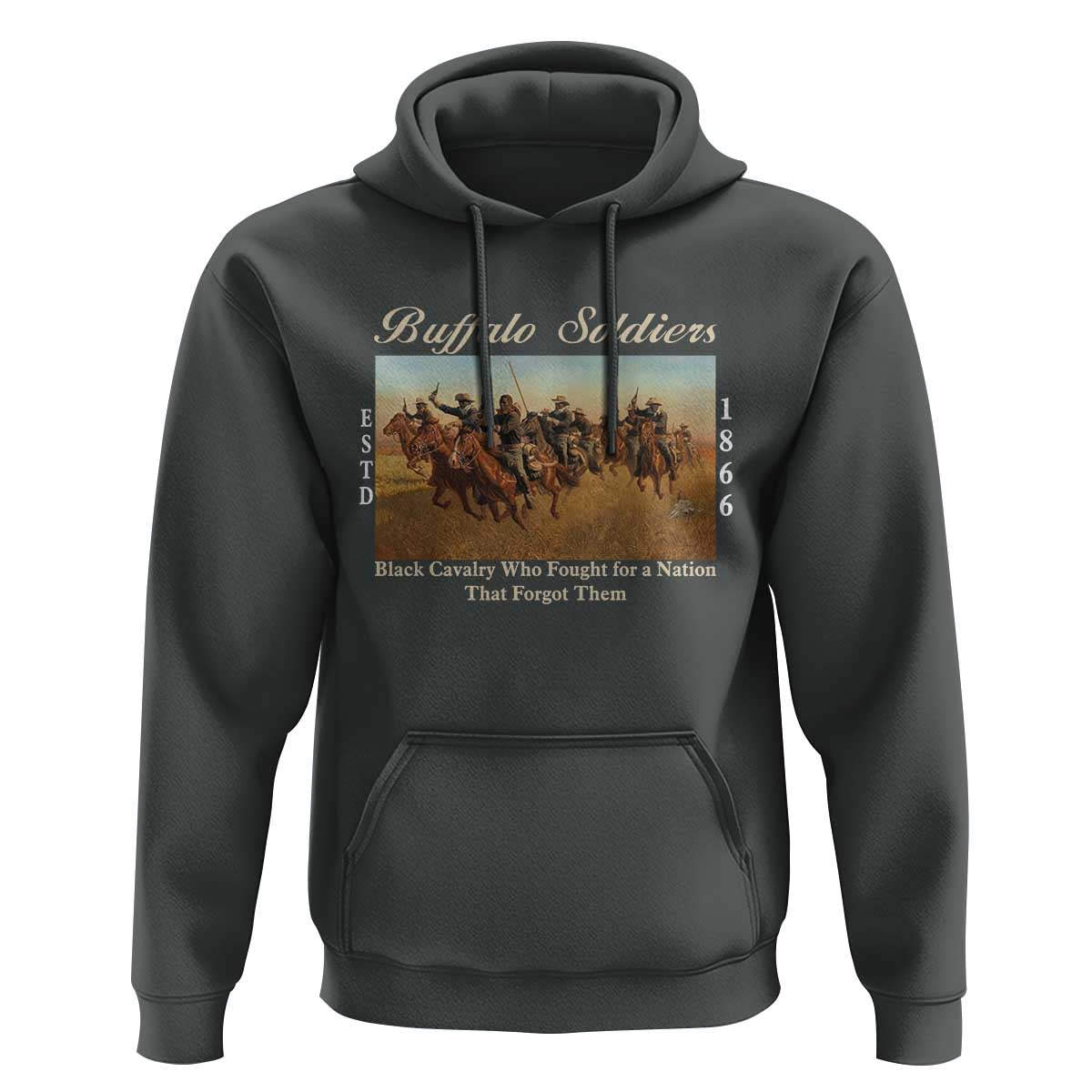 Buffalo Soldiers Black Cavalry 1866 Hoodie African American Military History Black History Gift