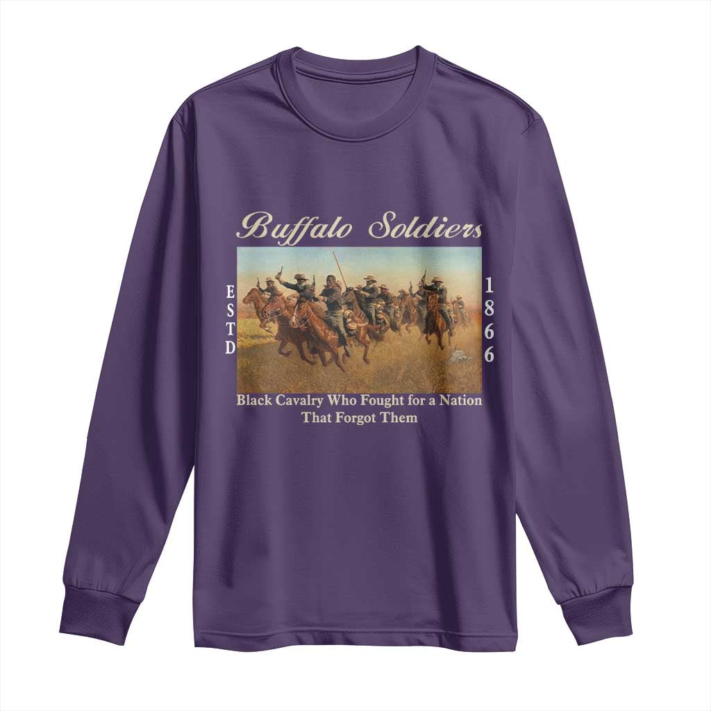 Buffalo Soldiers Black Cavalry 1866 Long Sleeve Shirt African American Military History Black History Gift
