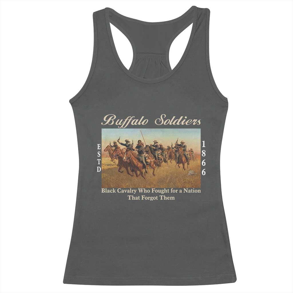 Buffalo Soldiers Black Cavalry 1866 Racerback Tank Top African American Military History Black History Gift