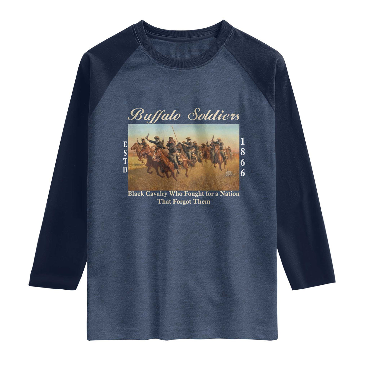 Buffalo Soldiers Black Cavalry 1866 Raglan Shirt African American Military History Black History Gift