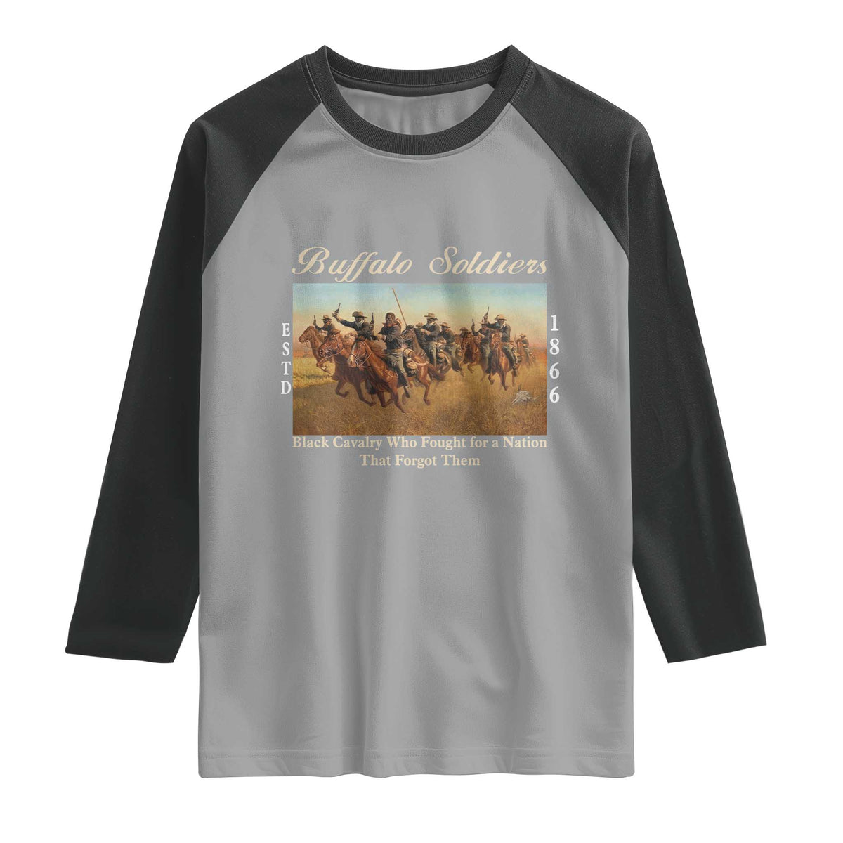 Buffalo Soldiers Black Cavalry 1866 Raglan Shirt African American Military History Black History Gift