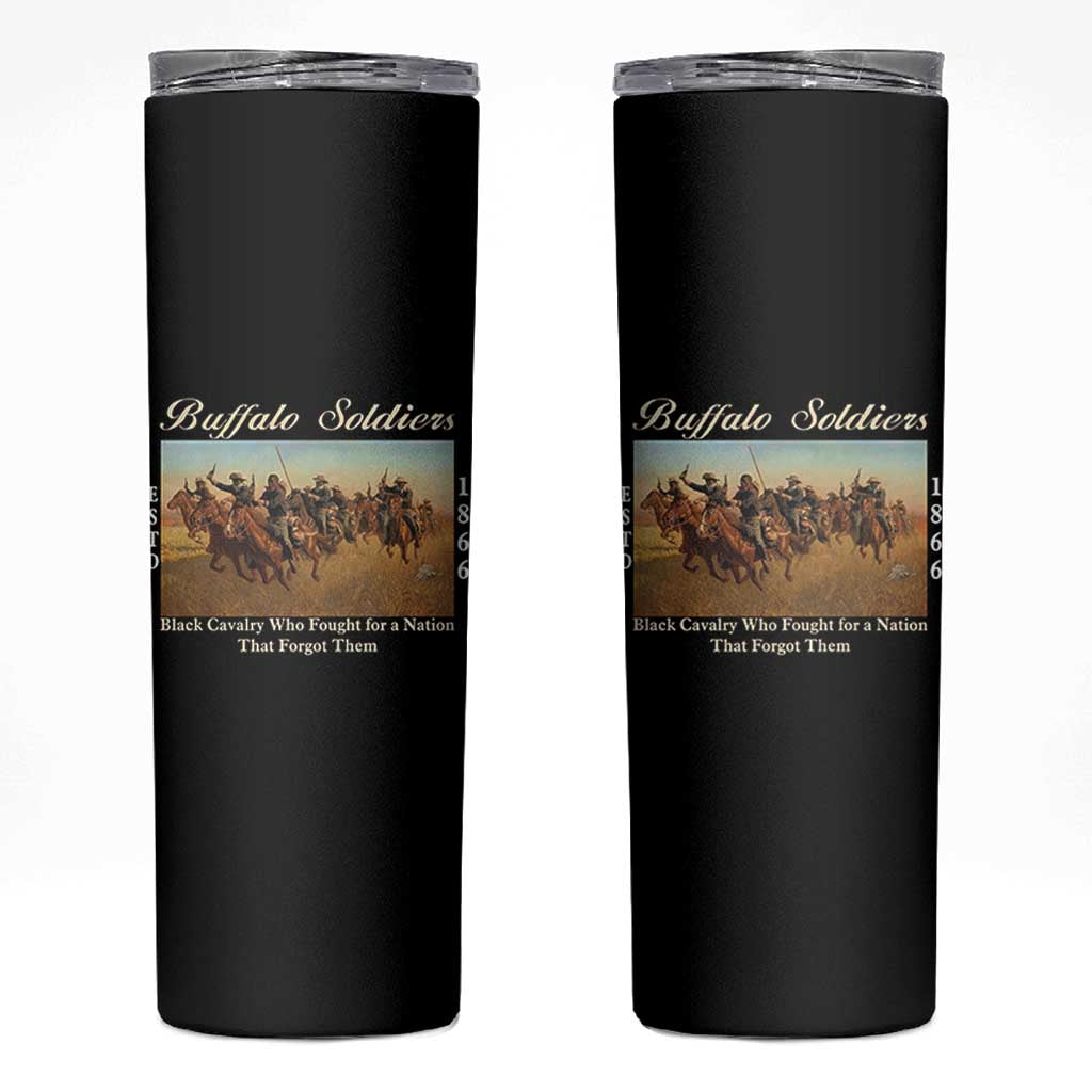 Buffalo Soldiers Black Cavalry 1866 Skinny Tumbler African American Military History Black History Gift