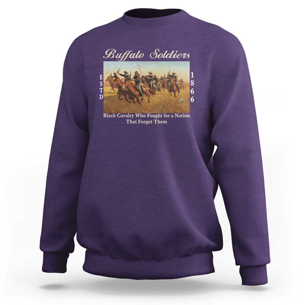 Buffalo Soldiers Black Cavalry 1866 Sweatshirt African American Military History Black History Gift