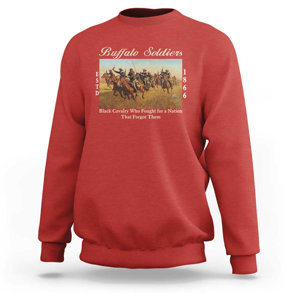Buffalo Soldiers Black Cavalry 1866 Sweatshirt African American Military History Black History Gift
