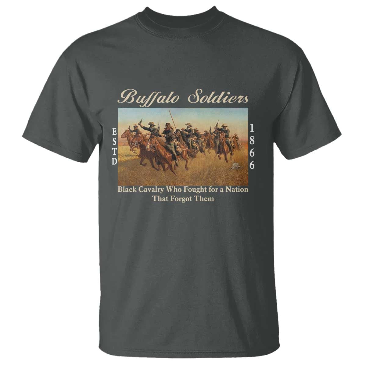 Buffalo Soldiers Black Cavalry 1866 T Shirt African American Military History Black History Gift