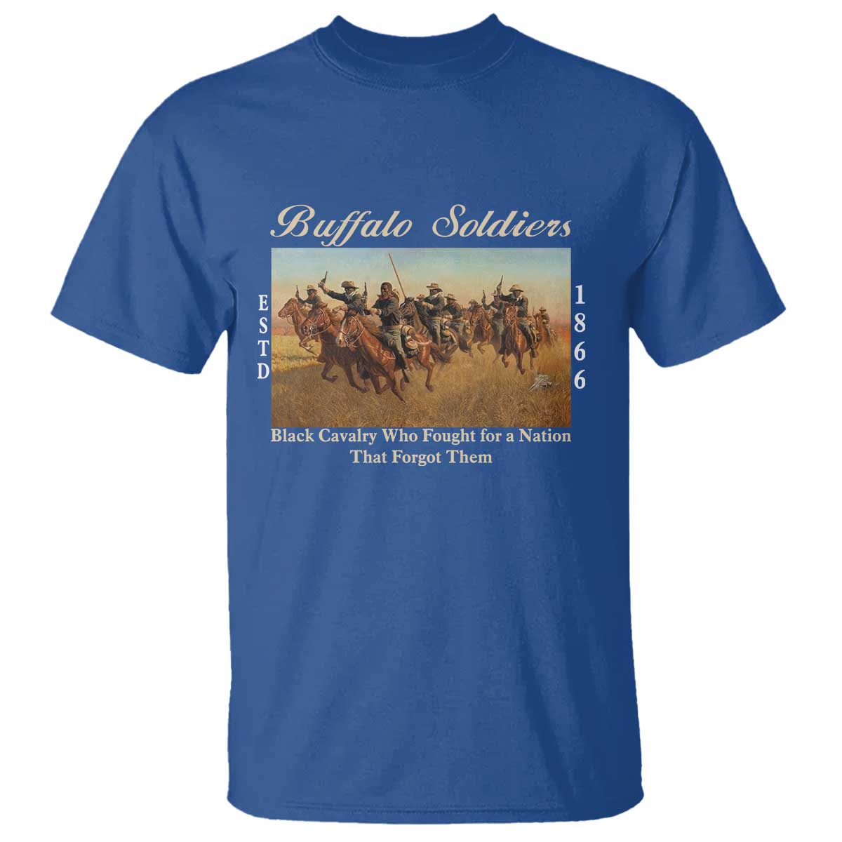 Buffalo Soldiers Black Cavalry 1866 T Shirt African American Military History Black History Gift