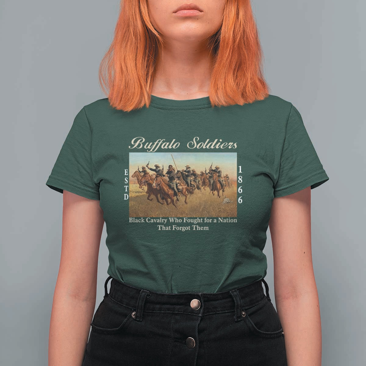 Buffalo Soldiers Black Cavalry 1866 T Shirt For Women African American Military History Black History Gift