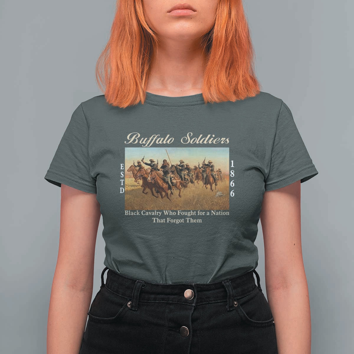 Buffalo Soldiers Black Cavalry 1866 T Shirt For Women African American Military History Black History Gift