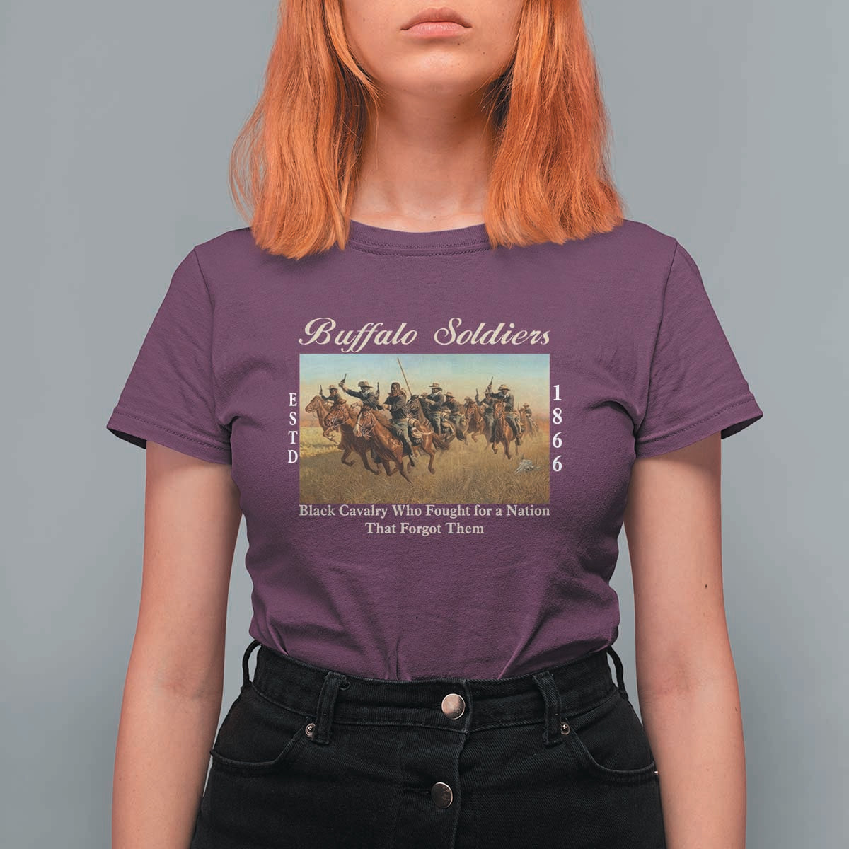 Buffalo Soldiers Black Cavalry 1866 T Shirt For Women African American Military History Black History Gift