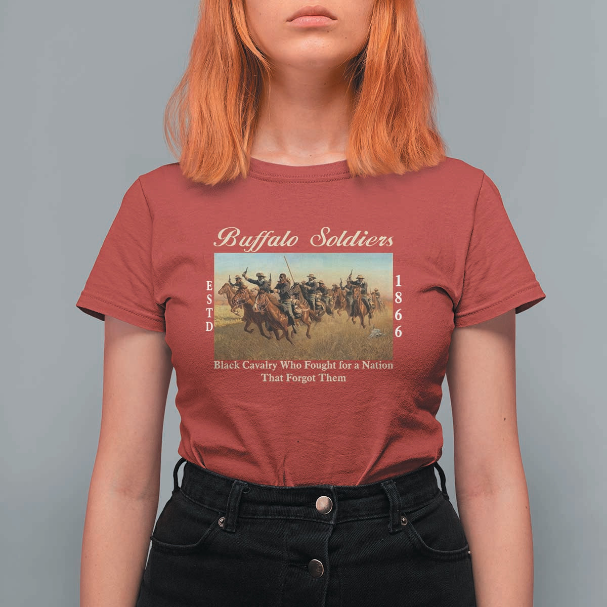 Buffalo Soldiers Black Cavalry 1866 T Shirt For Women African American Military History Black History Gift